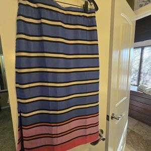 Ann Taylor Multicolor Striped Pencil Skirt